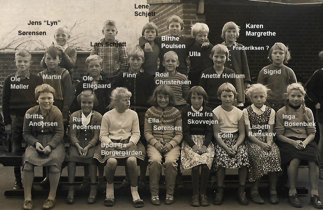 5. B 1960 61 Klassebillede m.navne 2